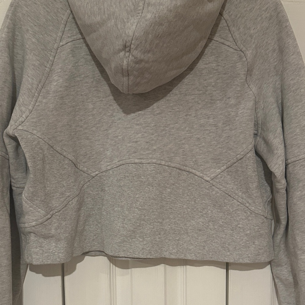 Lululemon Scuba Half-Zip Hooded Sweatshirt Heather Gray Size XS/S Like New - Picture 9 of 10